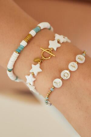 Bracelet étoile - Collection Plage Or blanc Coquilles h5 Image3